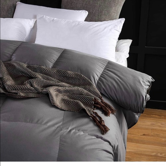 Bedding New Goose Down Hypoallergenic Comforter Gray King Poshmark